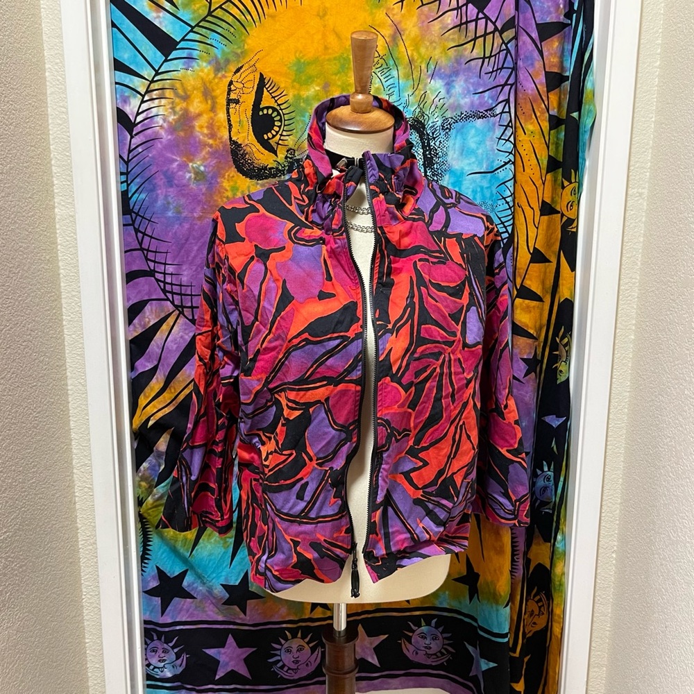 🌈 Lovely vibrant Vintage floral jacket - Picture 2 of 11